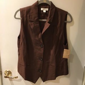 Coldwater Creek Brown Vest Medium